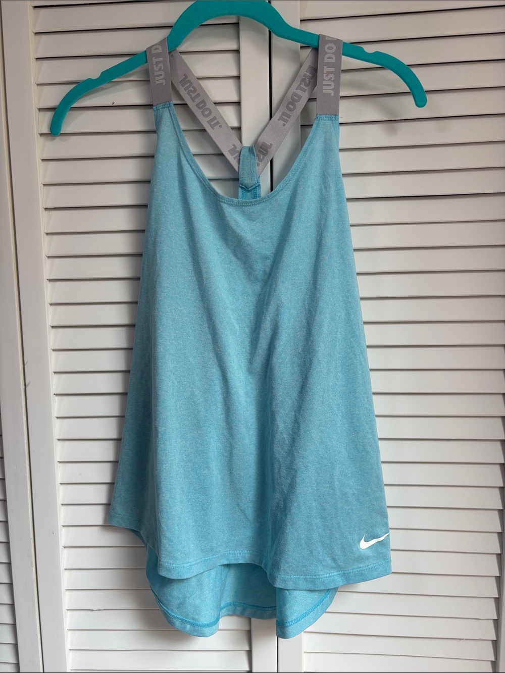 Nike Aqua Women's Athletic Tank with Branded Straps